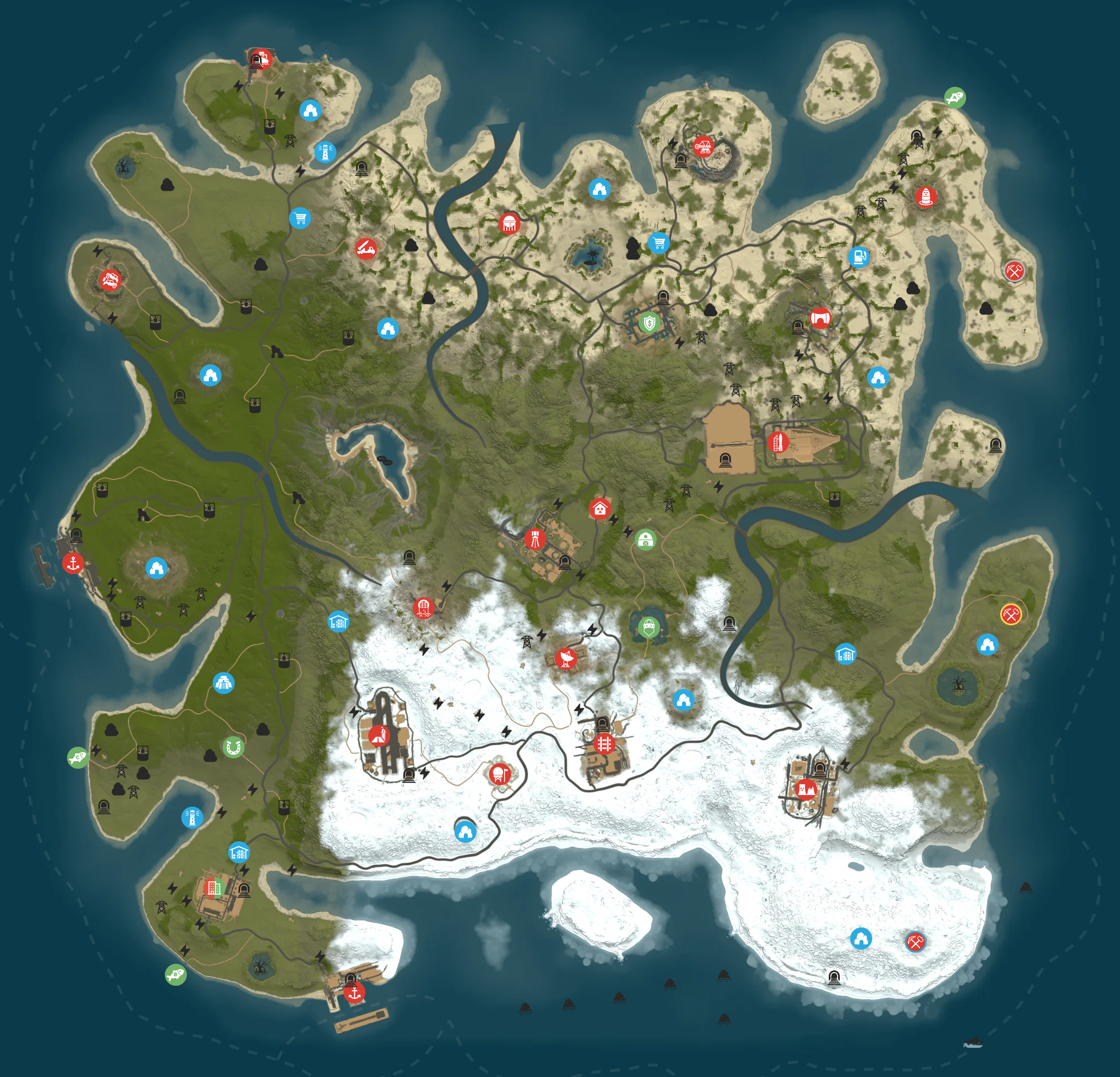 Saved Aussie Mafia Rust island map; may differ from the current wipe